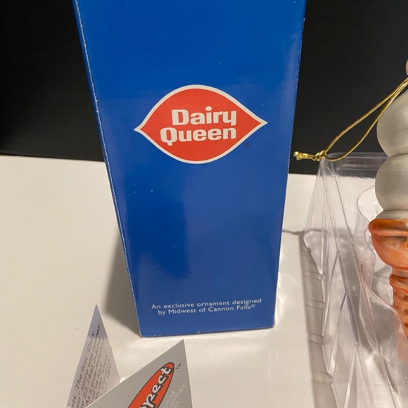 Dairy Queen - DQ - Rare - 1999 Ice Cream Cone - GLASS ORNAMENT - CHRISTMAS - Picture 6 of 8